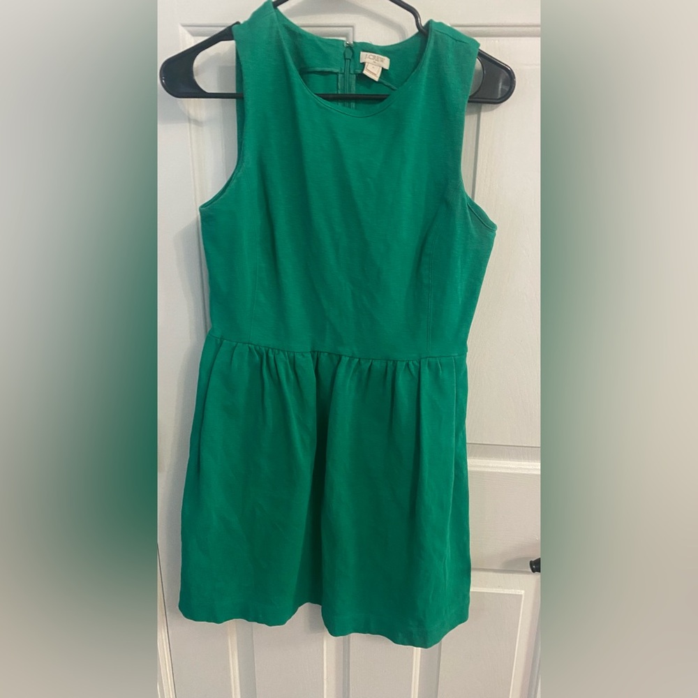 J. Crew Sleeveless Green Mini Dress